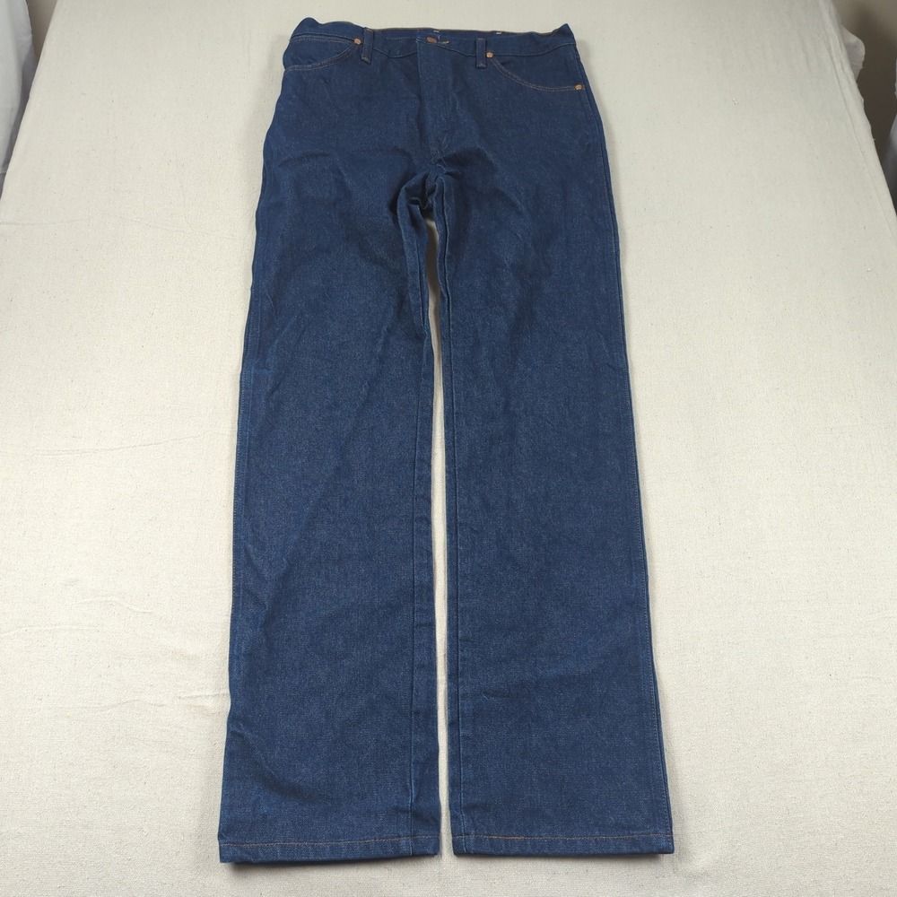 Wrangler Jeans Mens 35x34 Blue Cowboy Cut 13MWZ Western Rancher